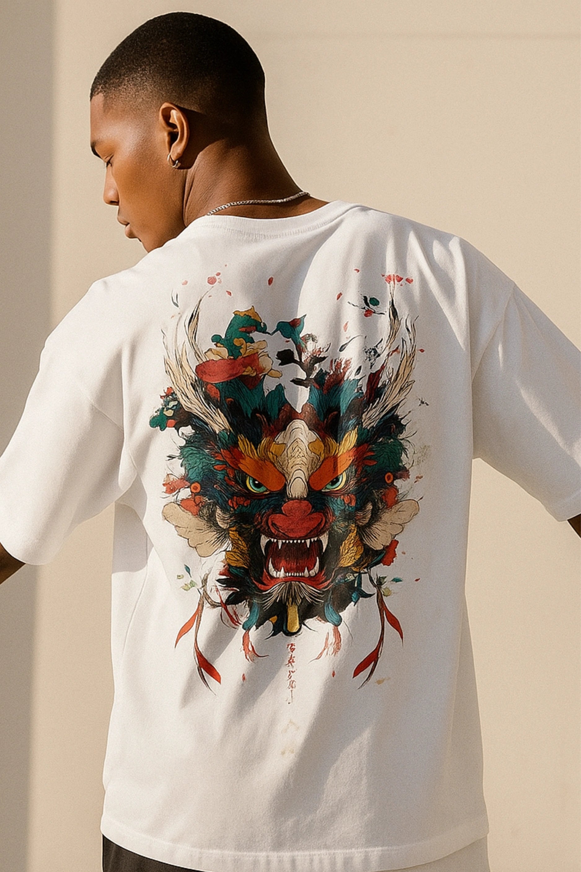 Fierce Dragon Oversized Tee – Bold Streetwear Statement