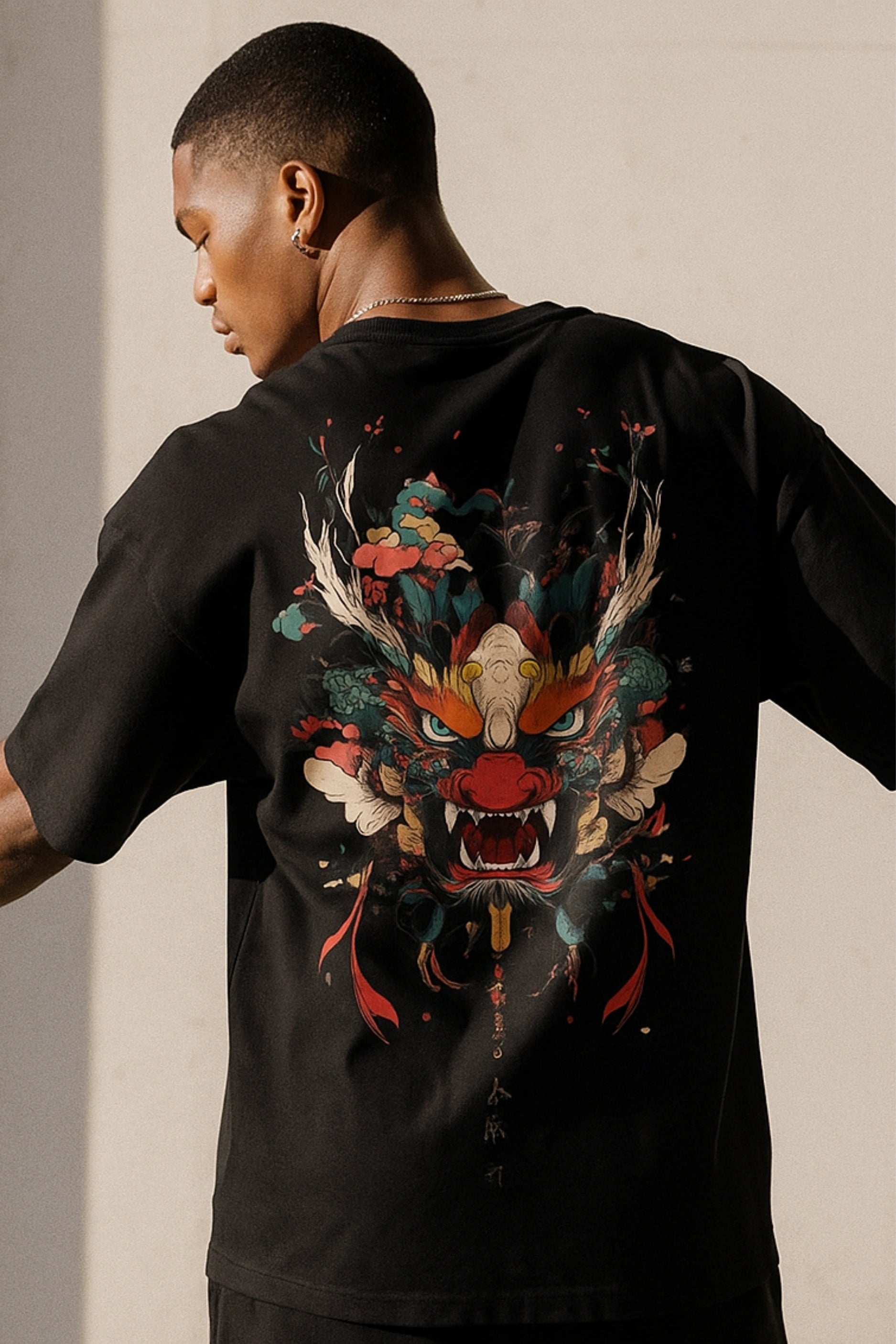Fierce Dragon Oversized Tee – Bold Streetwear Statement