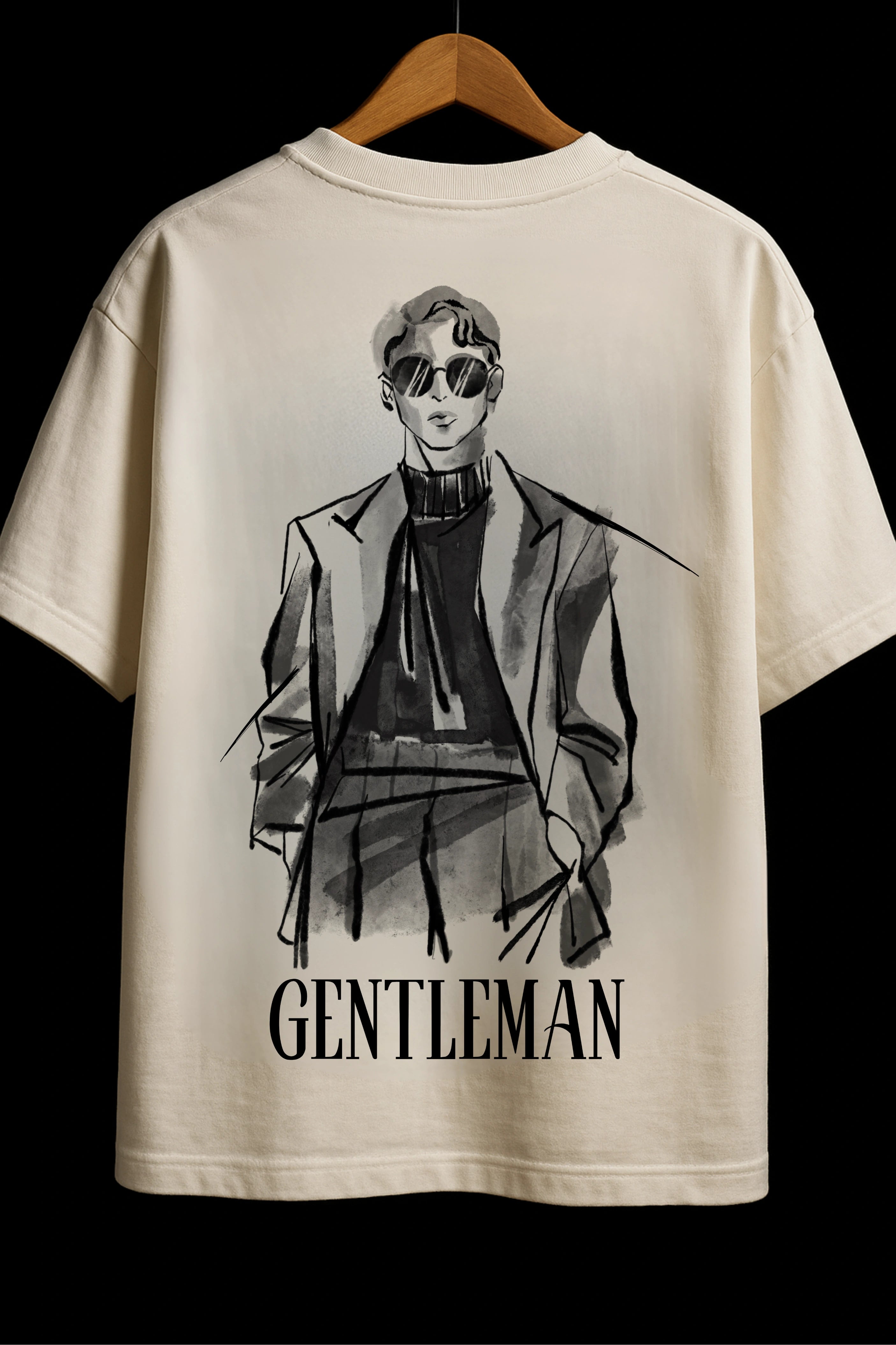 Gentleman Oversized Tshirt (White)