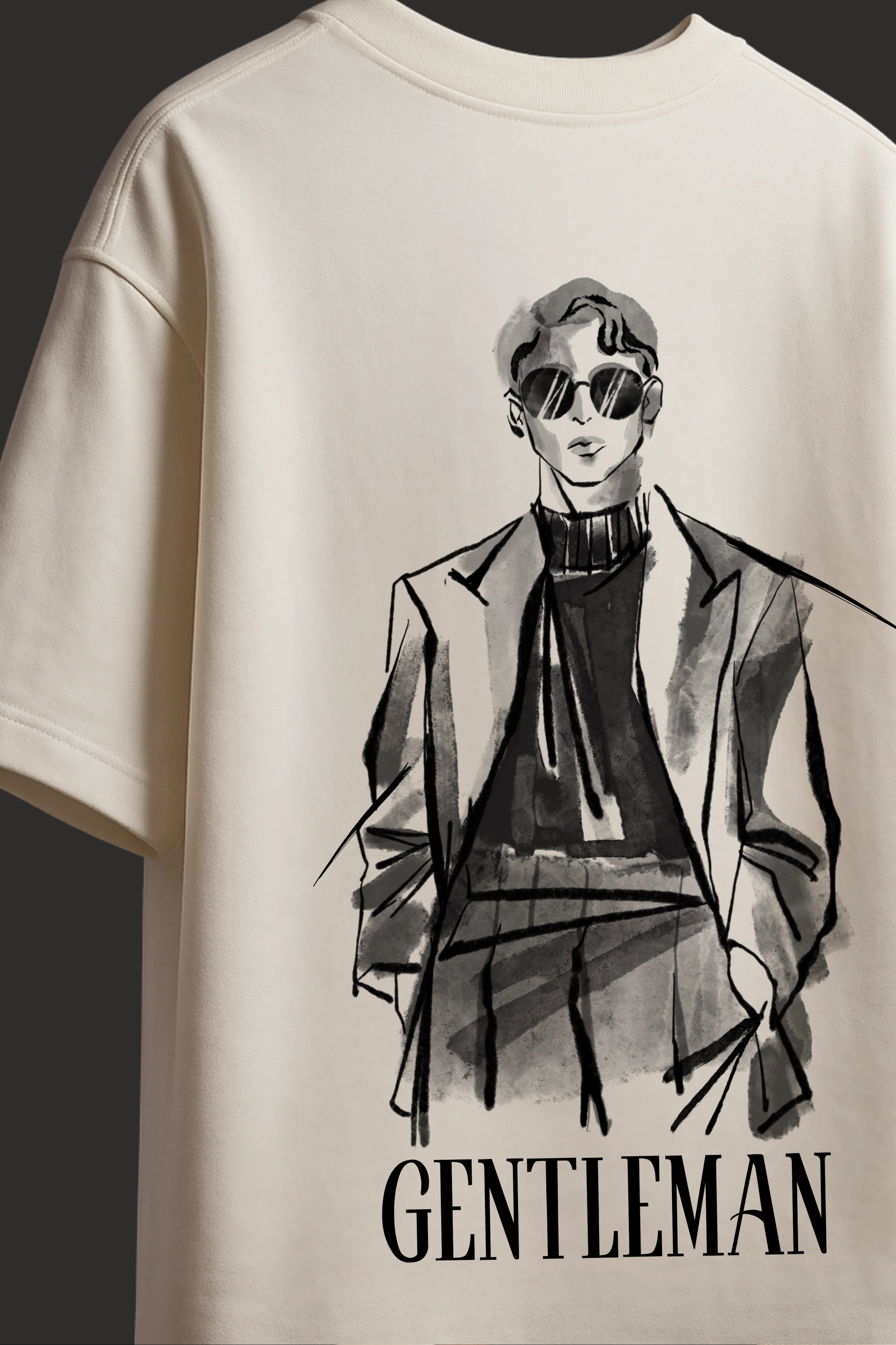 Gentleman Oversized Tshirt (White)