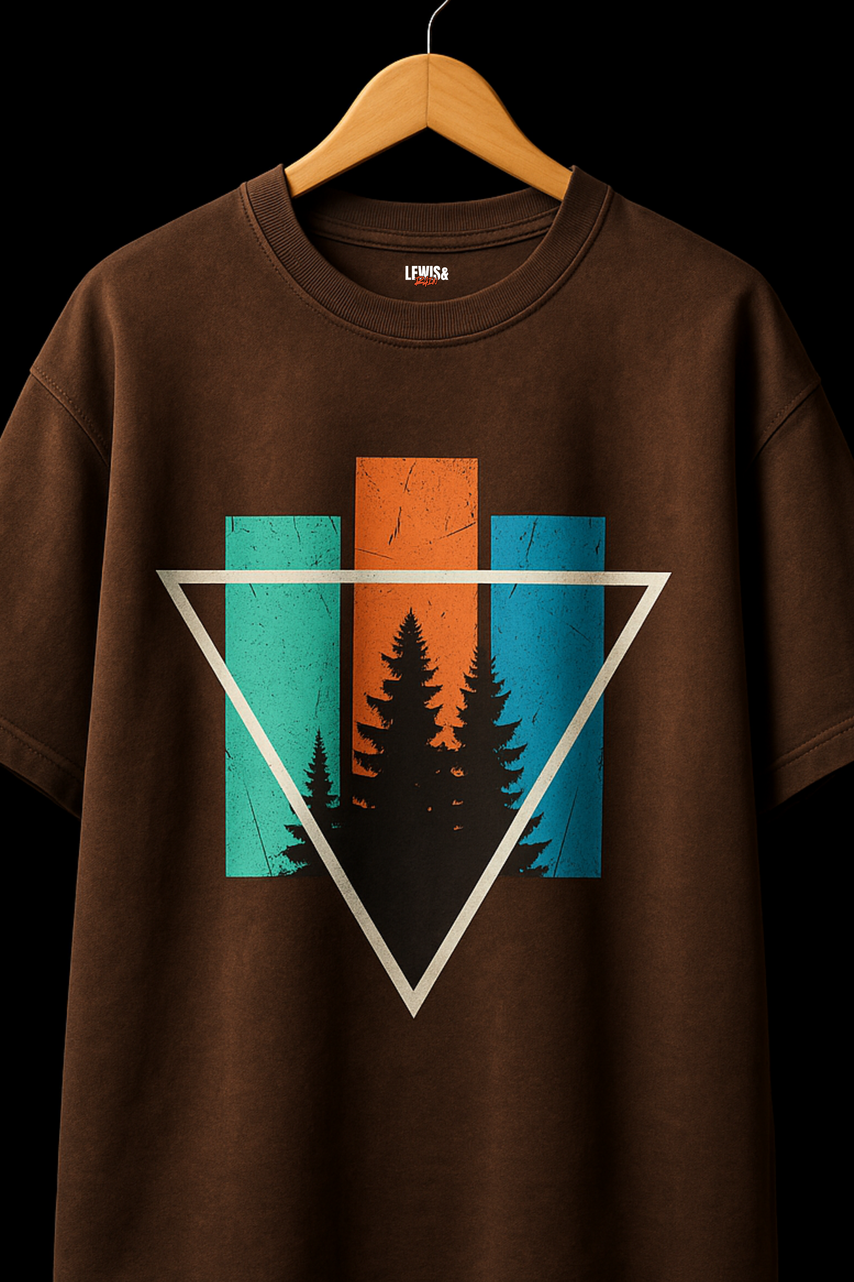 Artwork Oversized Tshirt (Brown)