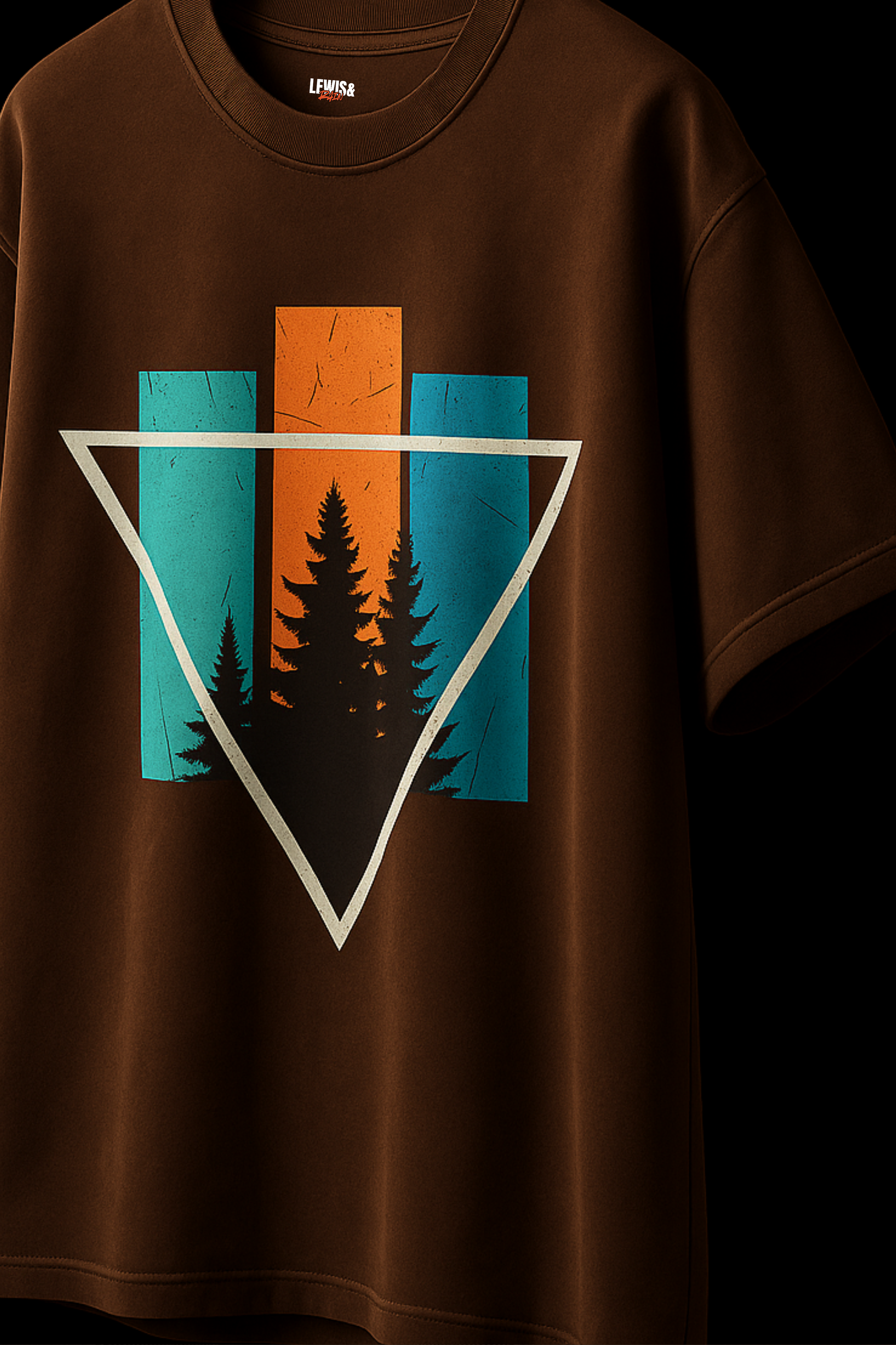 Artwork Oversized Tshirt (Brown)