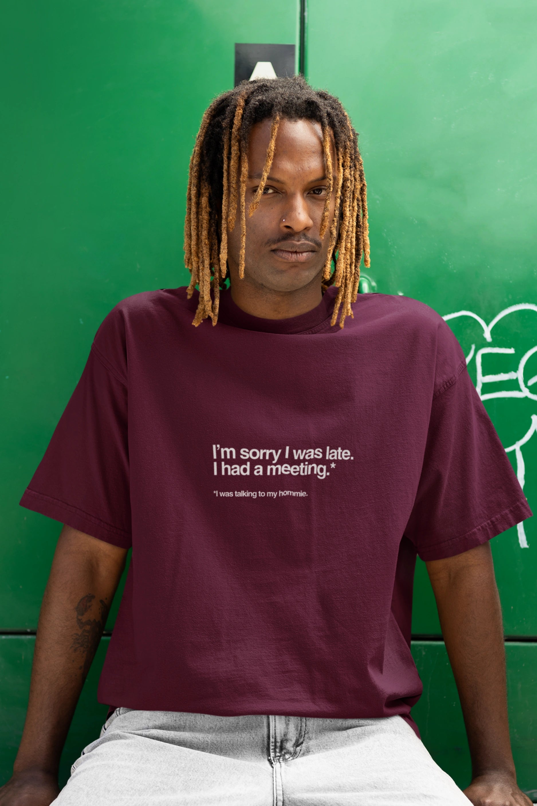 Typography Terry Oversized Tee