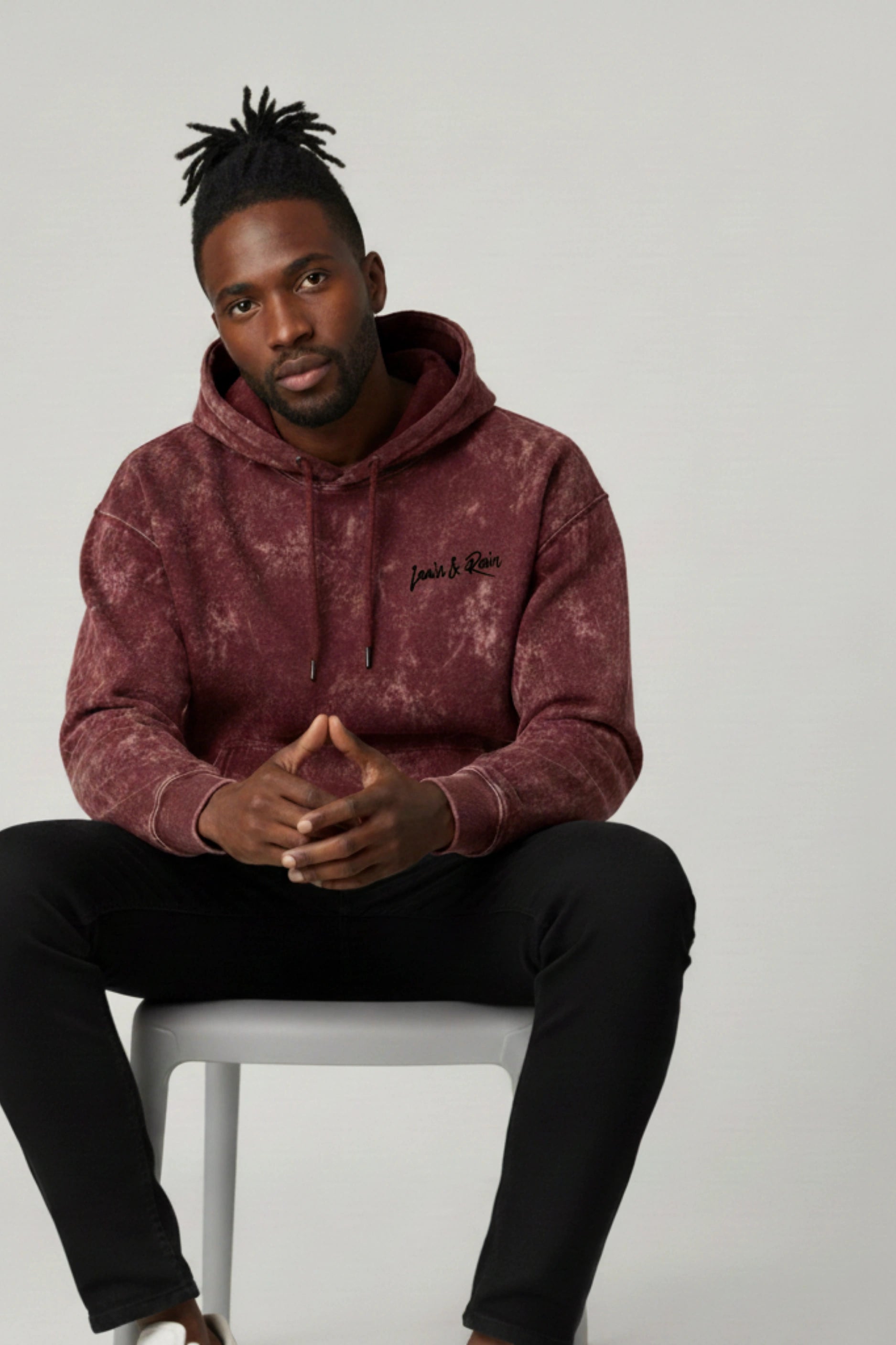 Unisex Acid Washed Hoodie (Maroon)