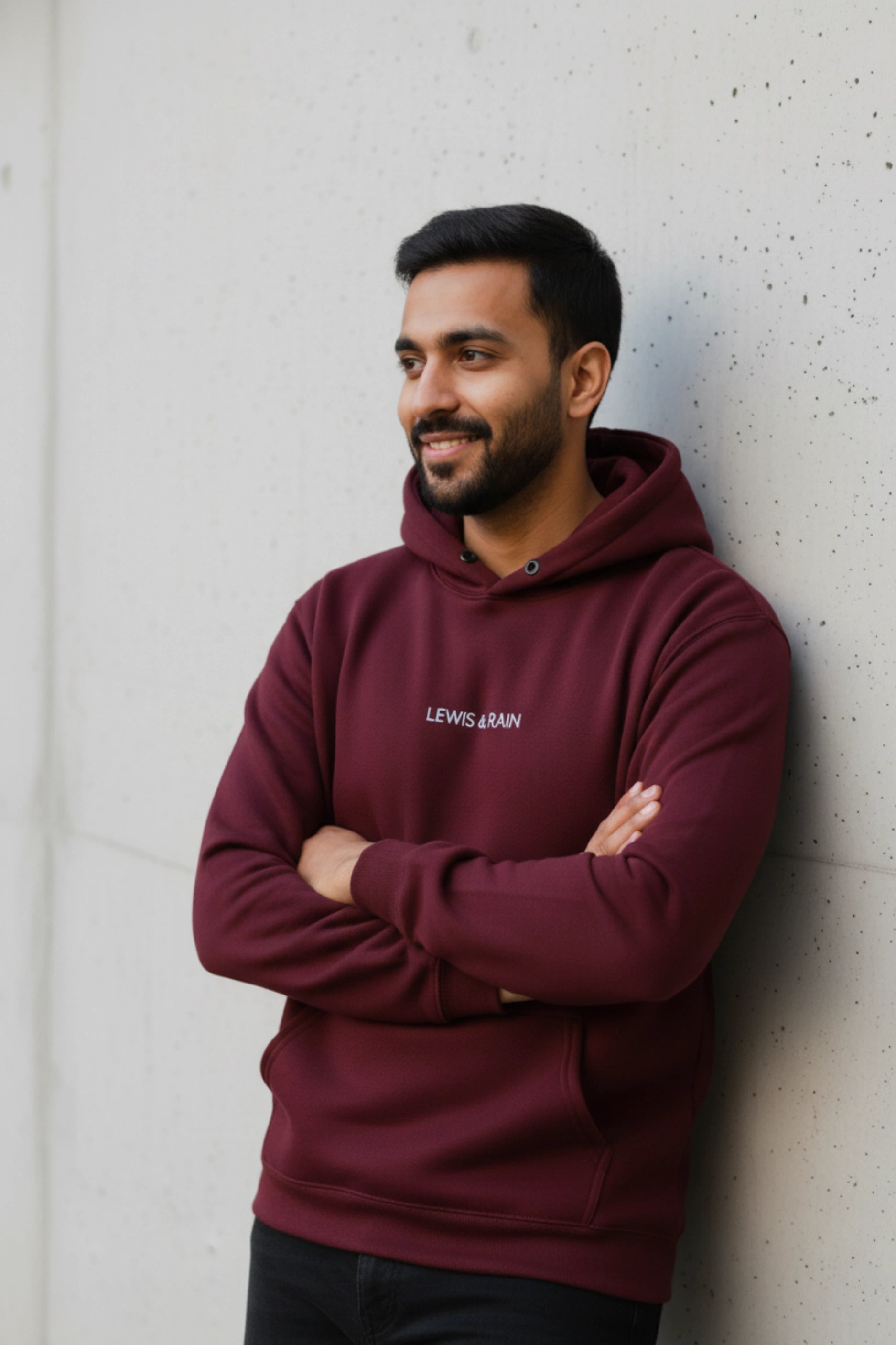 Minimal Unisex Hoodie (Maroon)