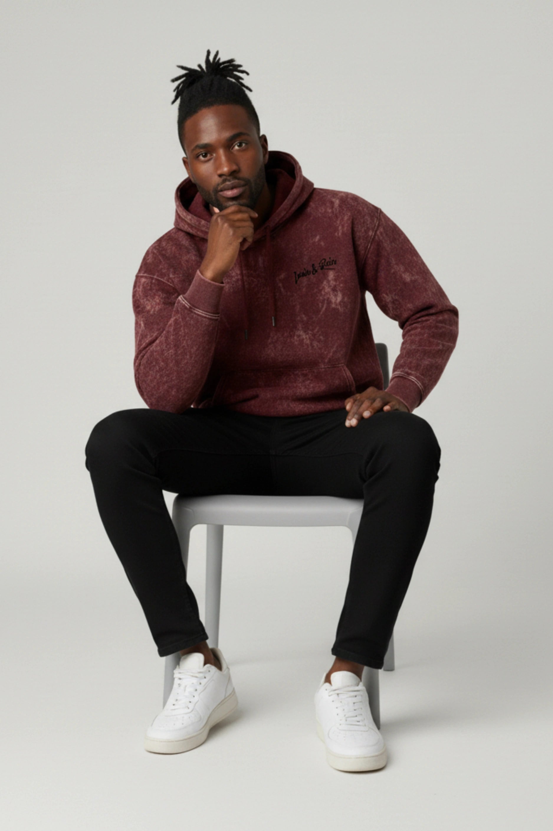 Unisex Acid Washed Hoodie (Maroon)