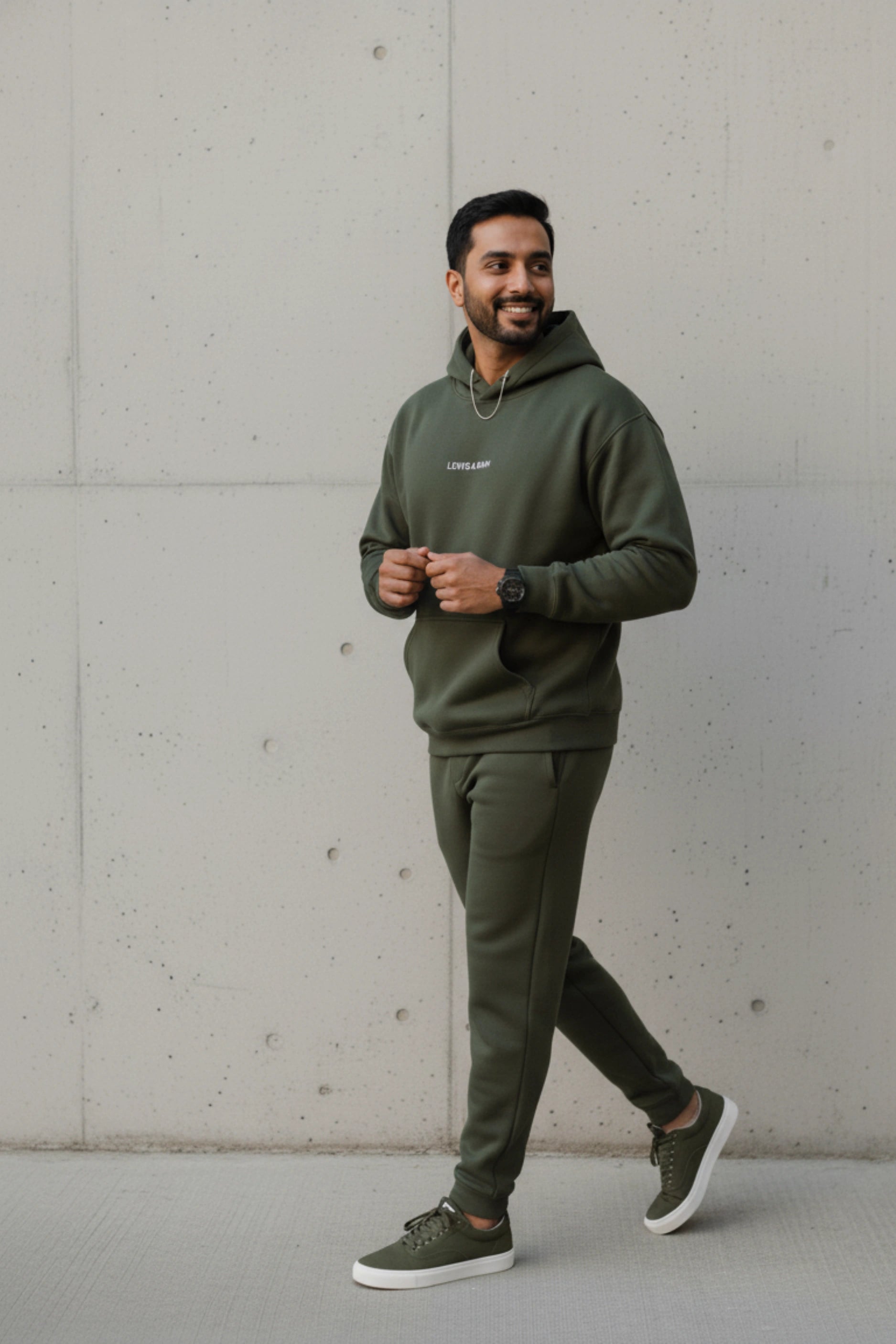 Minimal Unisex Hoodie (Olive Green)