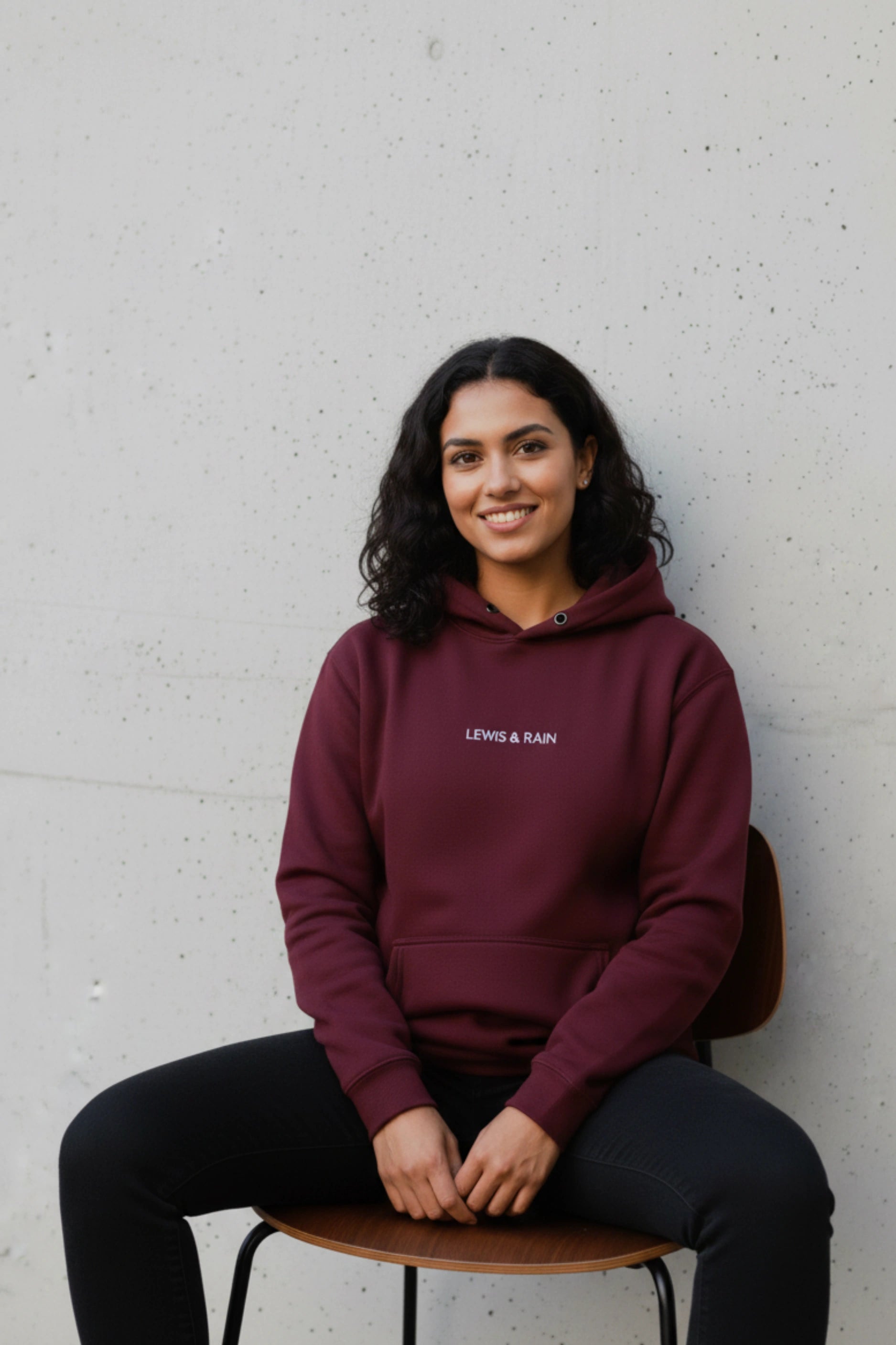 Minimal Unisex Hoodie (Maroon)