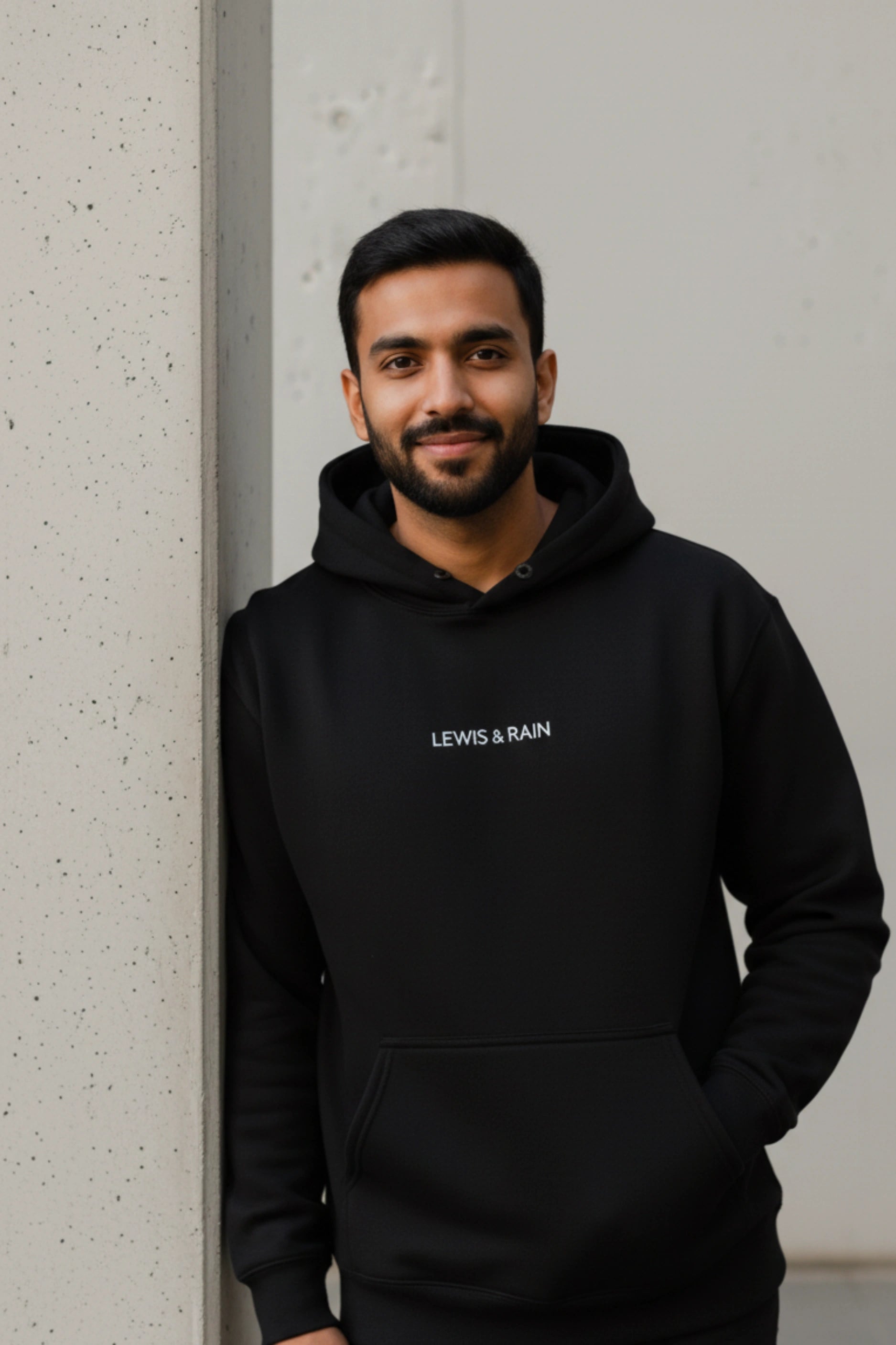 Minimal Unisex Hoodie (Black)