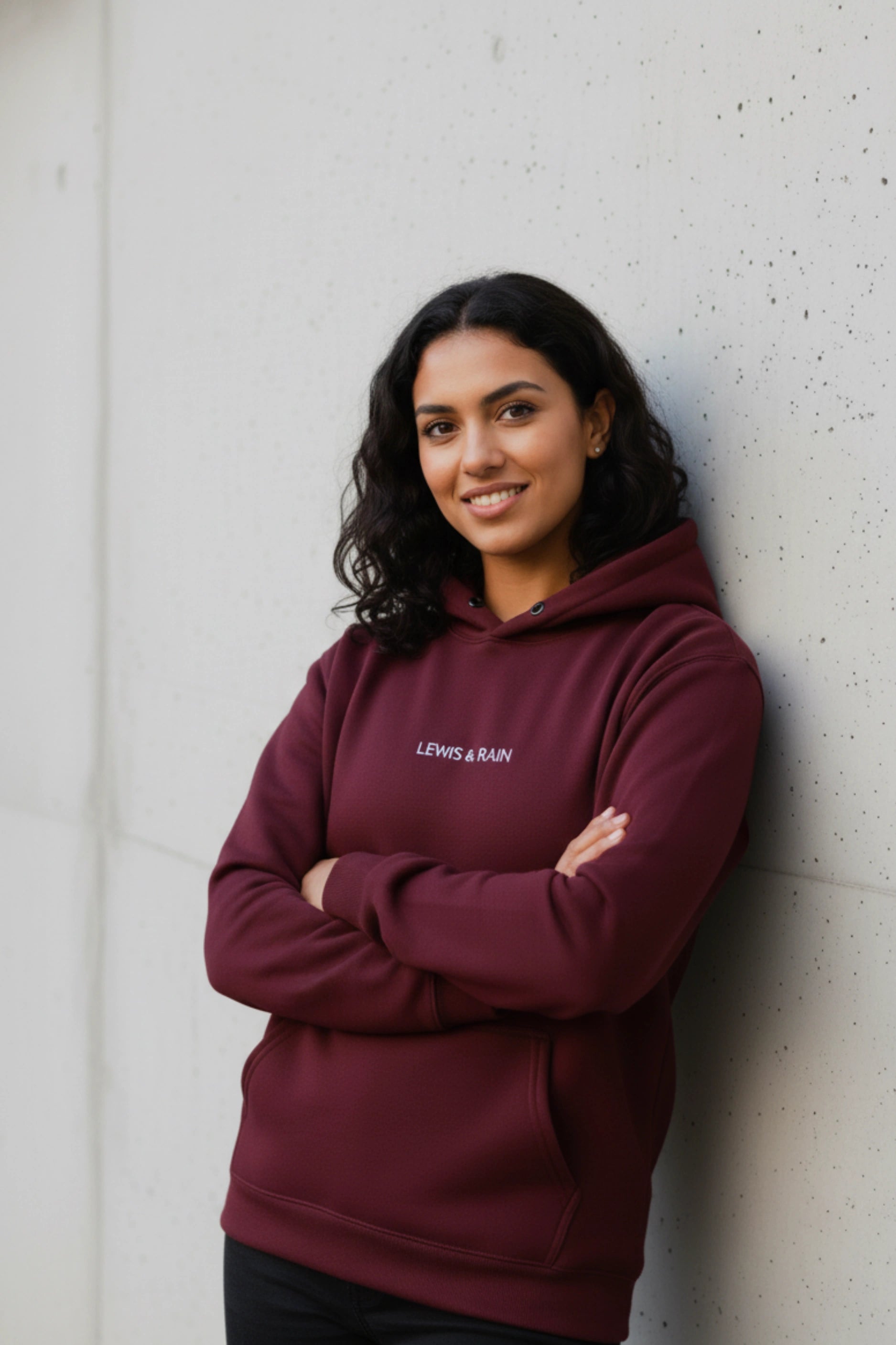 Minimal Unisex Hoodie (Maroon)