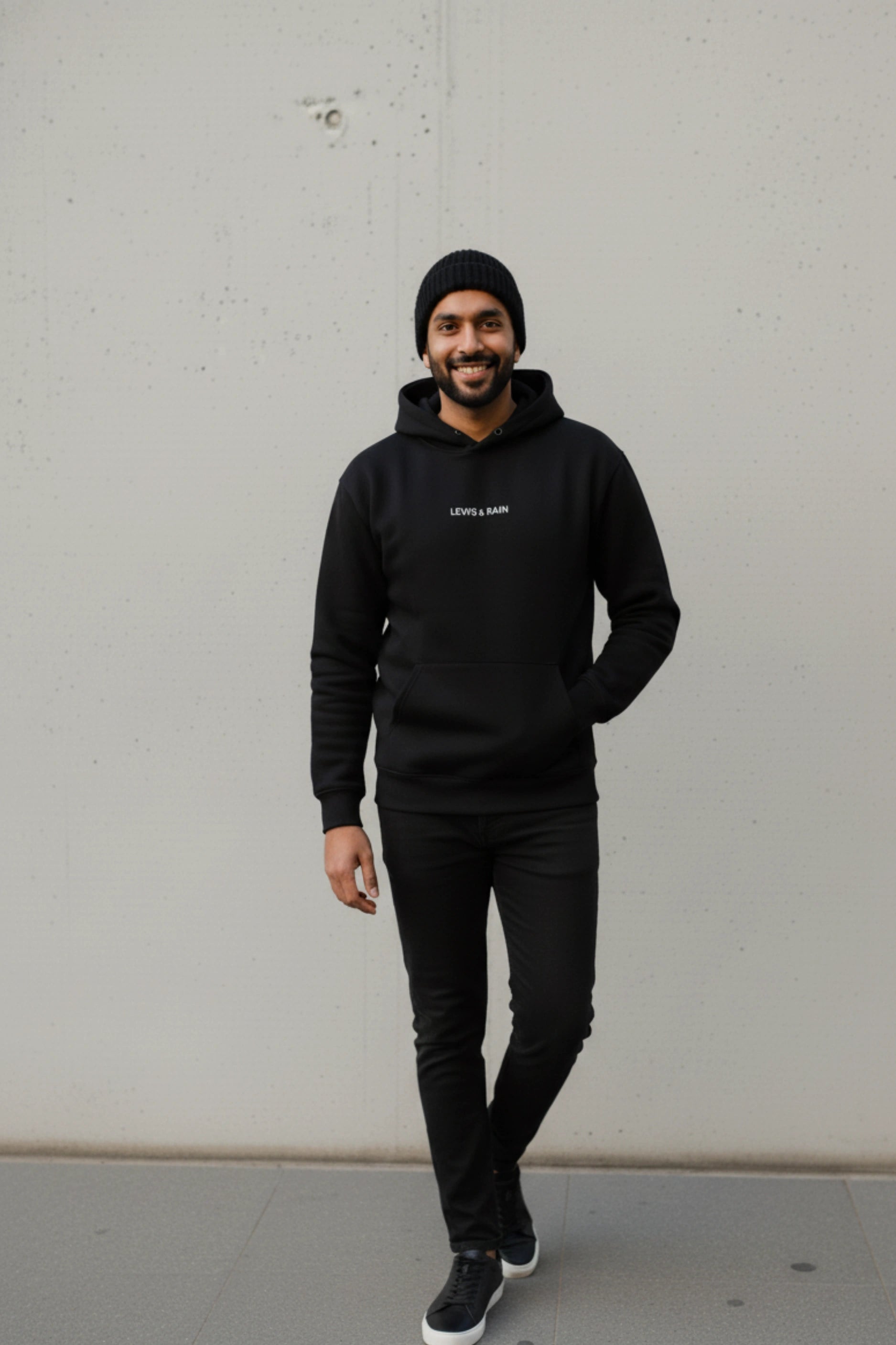 Minimal Unisex Hoodie (Black)