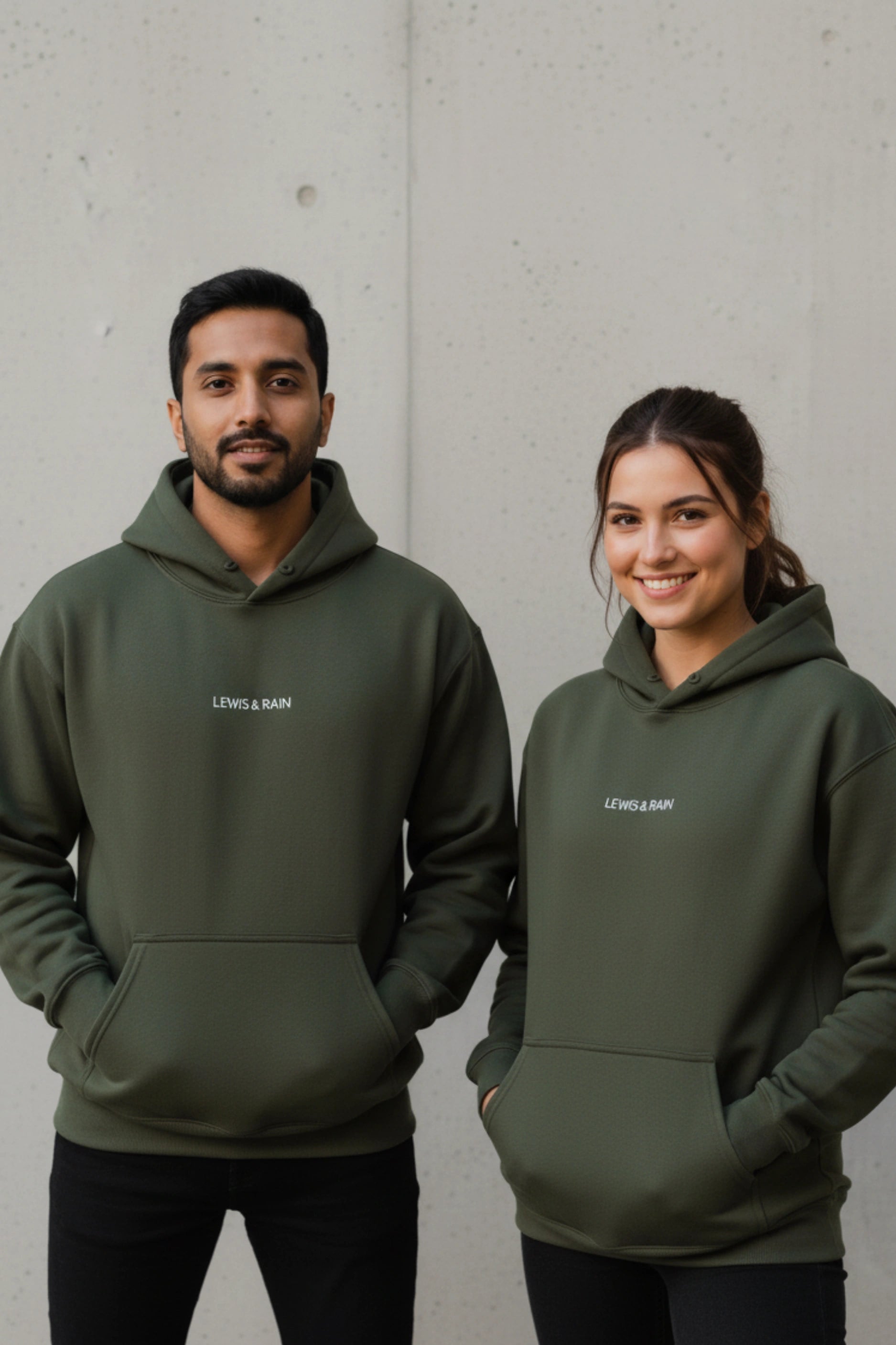 Minimal Unisex Hoodie (Olive Green)