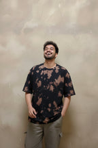Brown Black Tie Dye Oversized T-Shirt