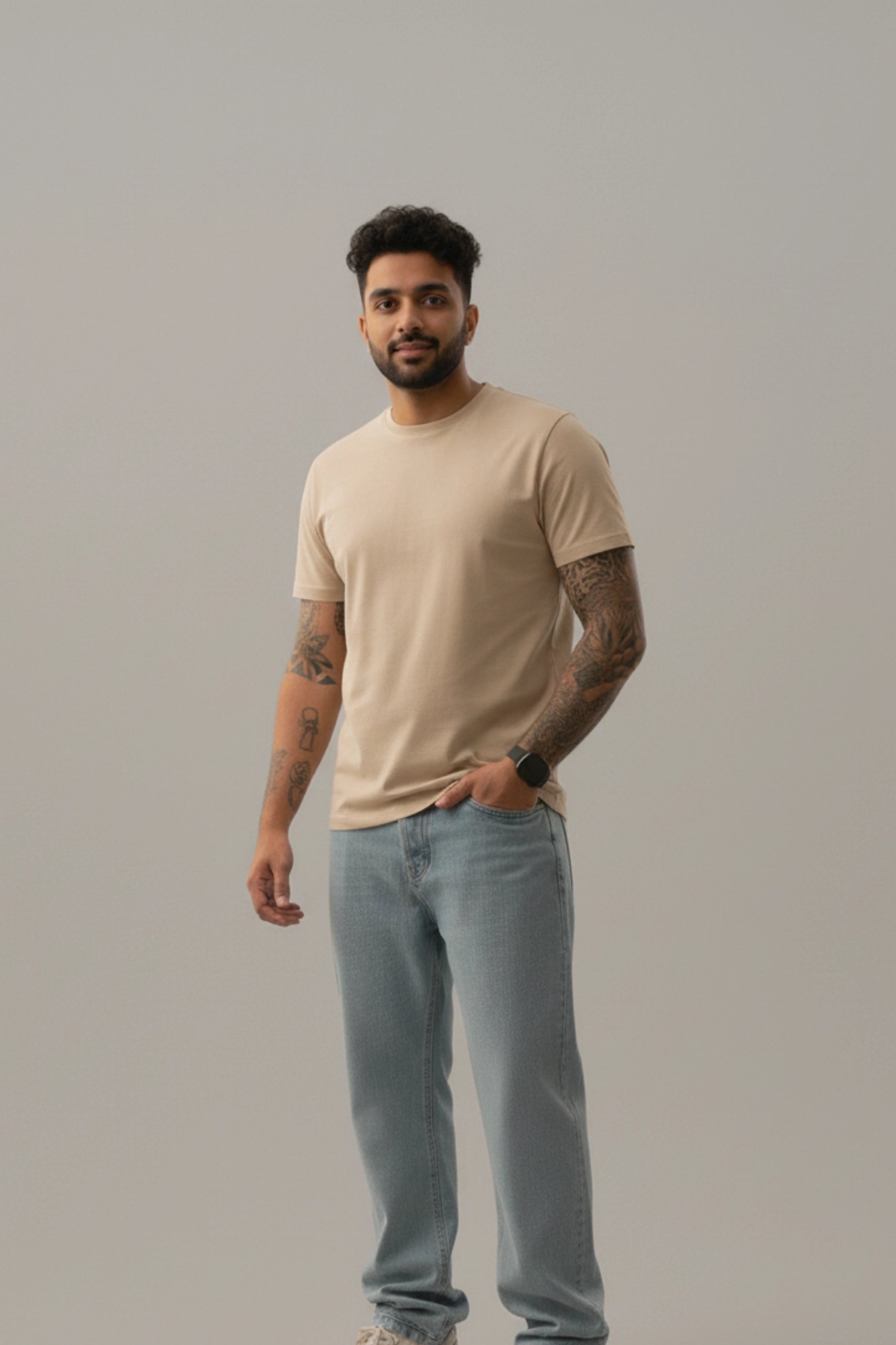Beige Bare Tee