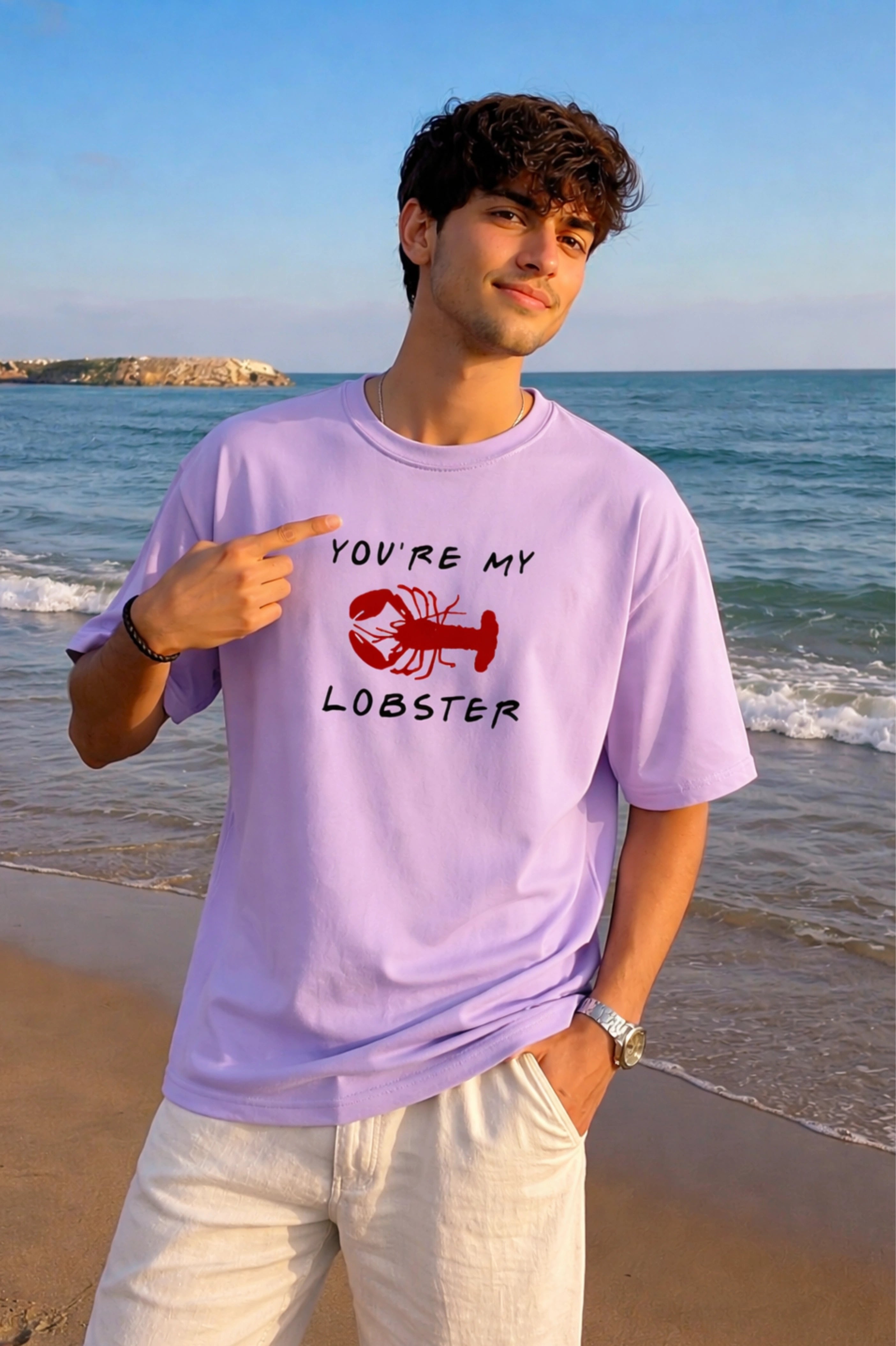 Lobster Unisex Oversized Tee