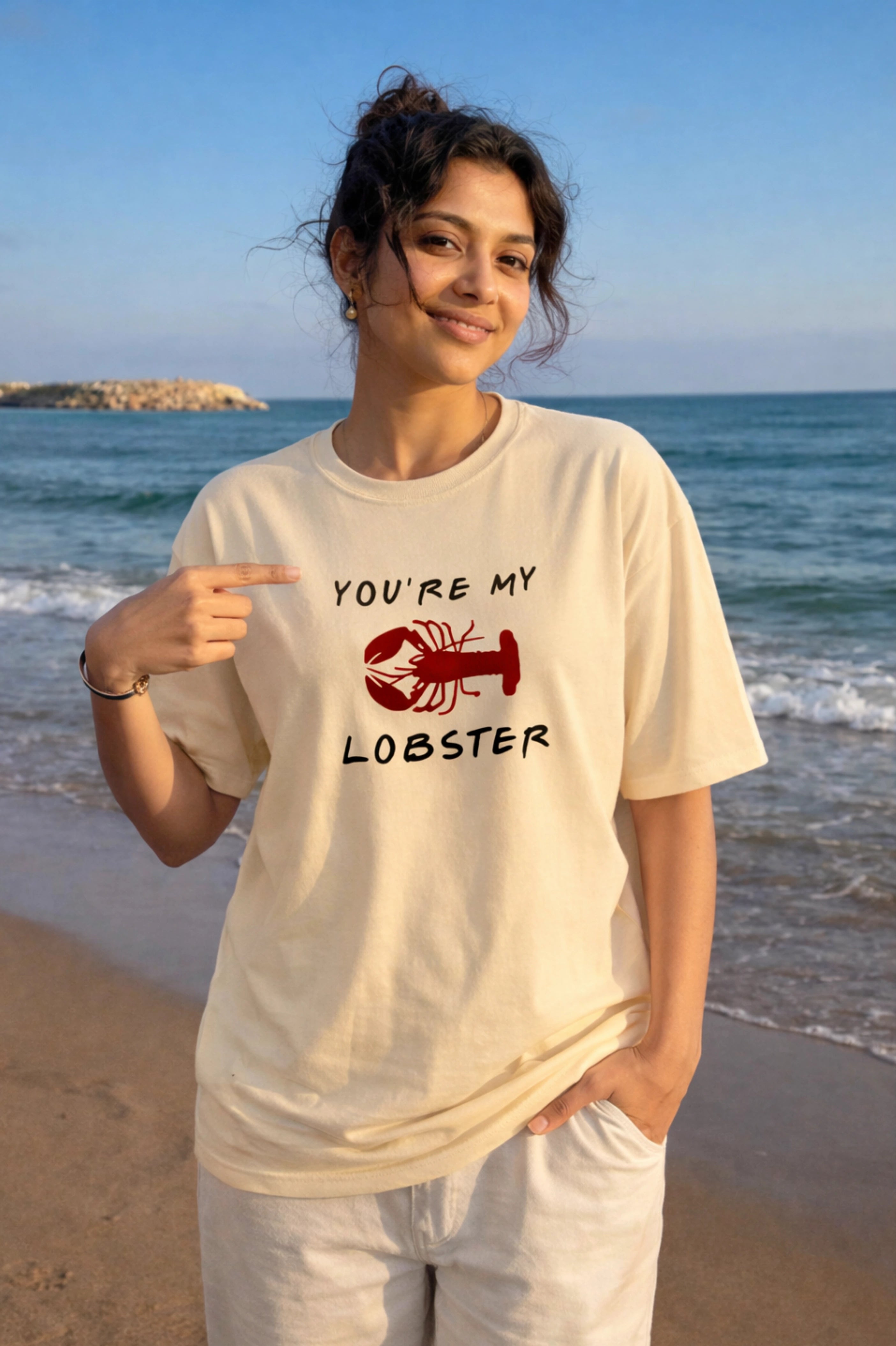 Lobster Unisex Oversized Tee