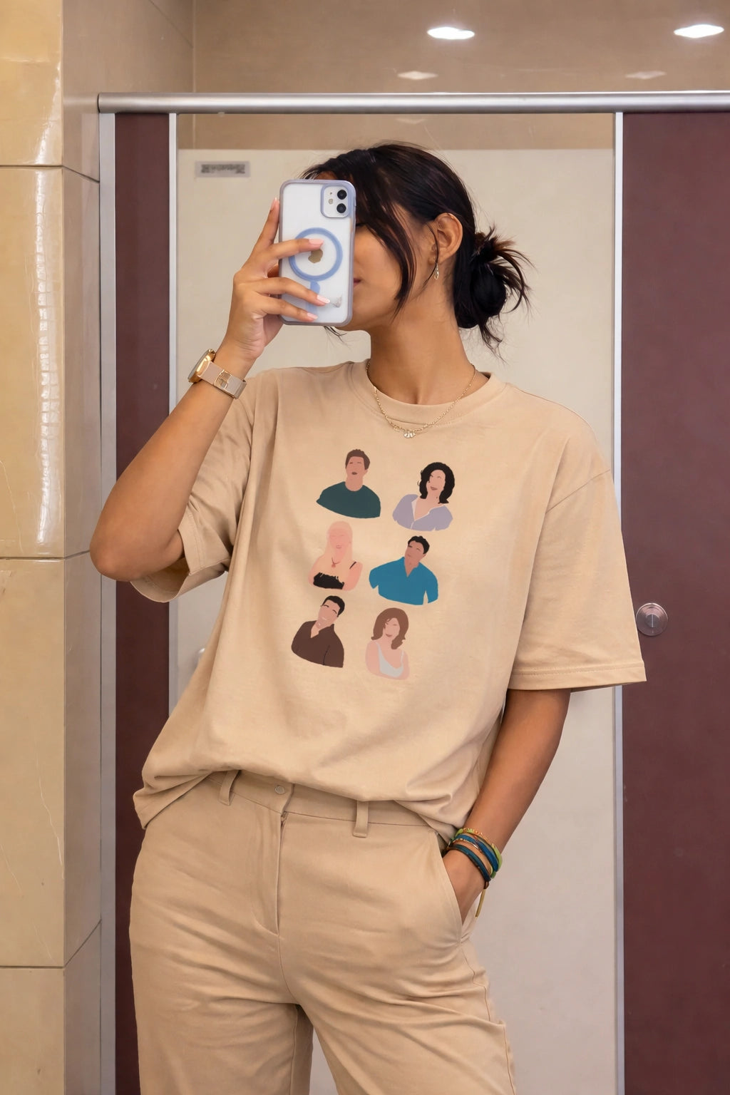 F.R.I.E.N.D.S characters Oversized Unisex Tee