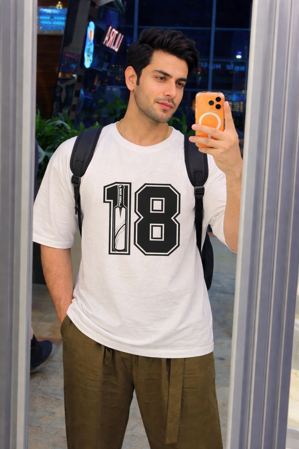 Number 18 Unisex Oversized Tee