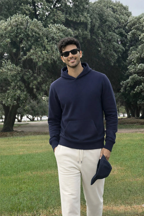 Navy Blue Pullover Hoodie