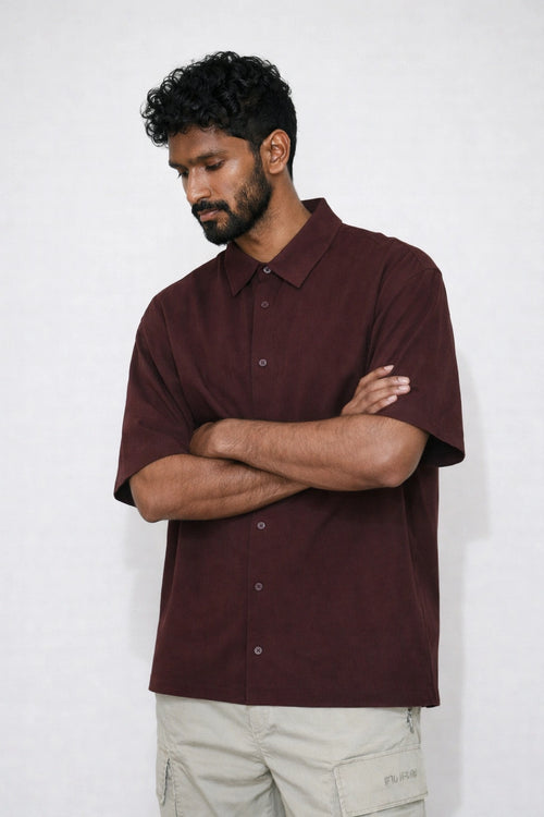 Maroon Oversized Shirt