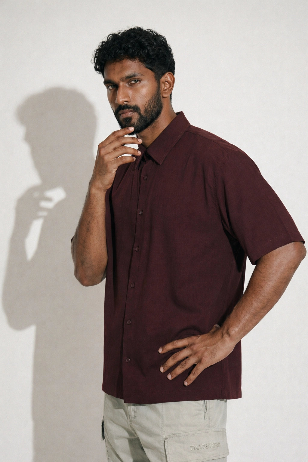 Maroon Oversized Shirt