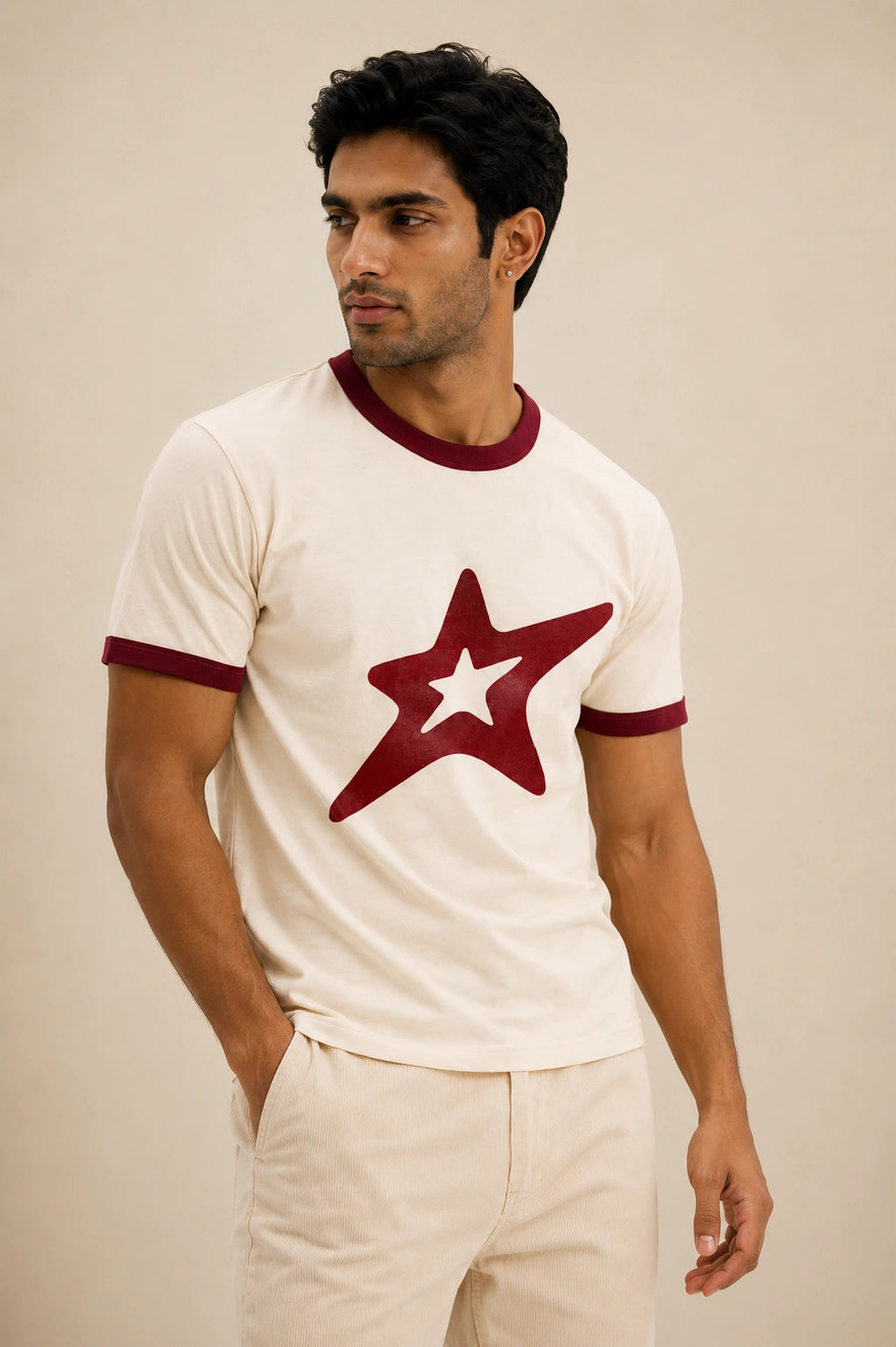 Star Unisex Ringer Tee