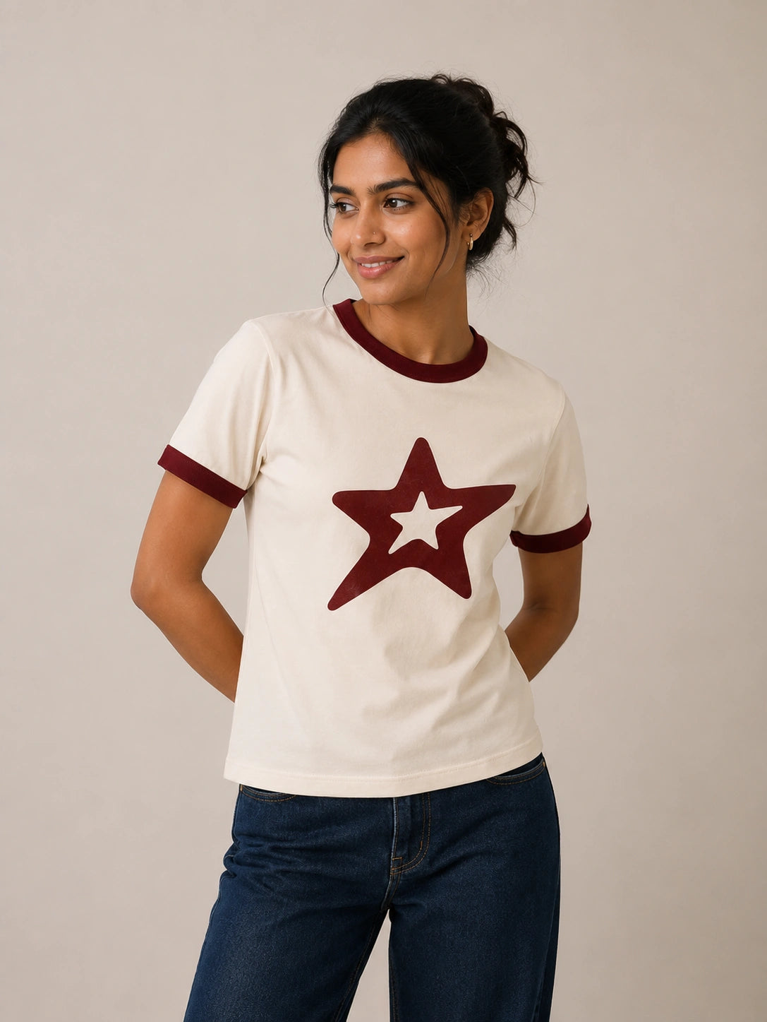 Star Unisex Ringer Tee