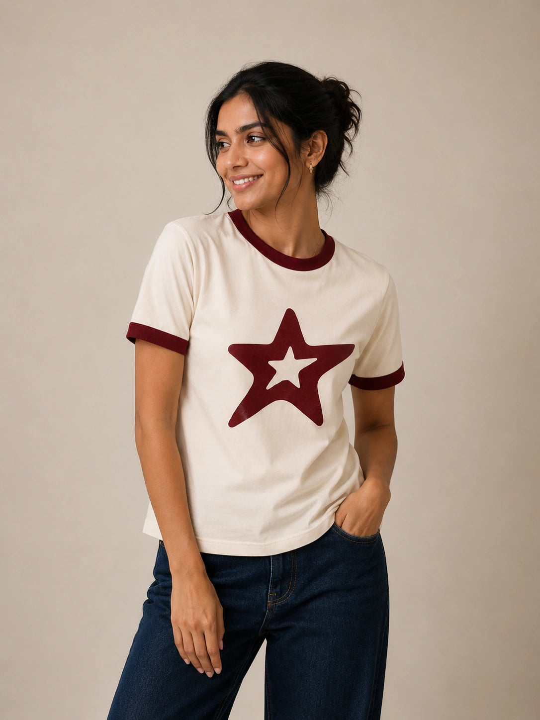 Star Unisex Ringer Tee