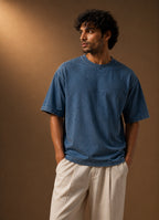 Denim washed Boxy Fit Oversized Unisex Tee