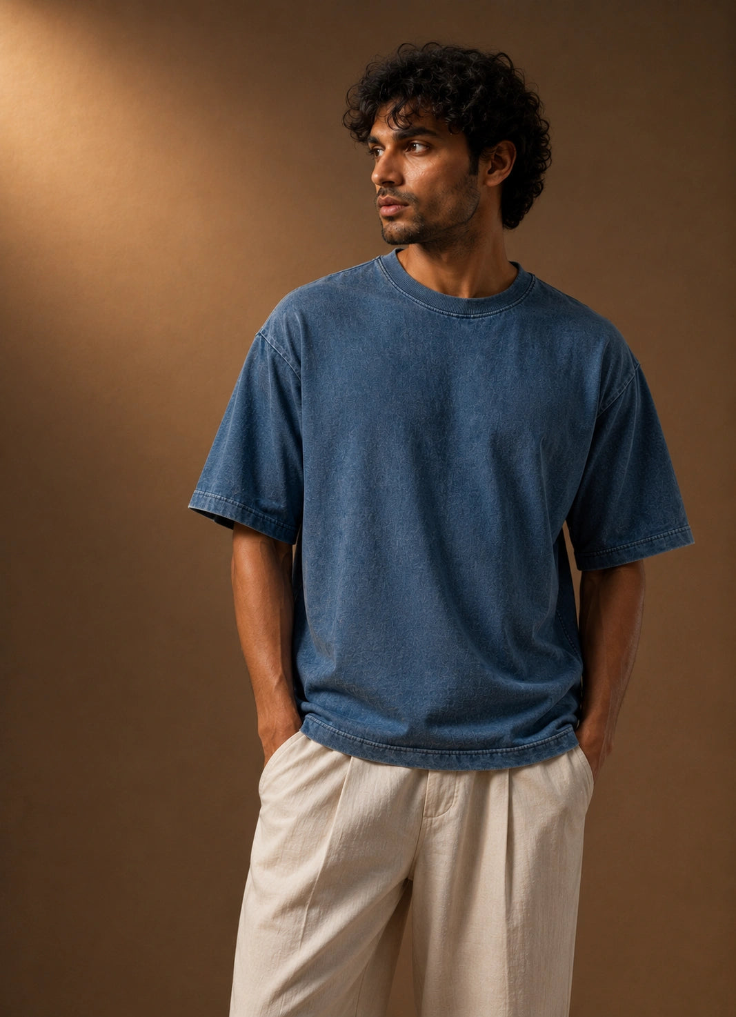 Denim washed Boxy Fit Oversized Unisex Tee