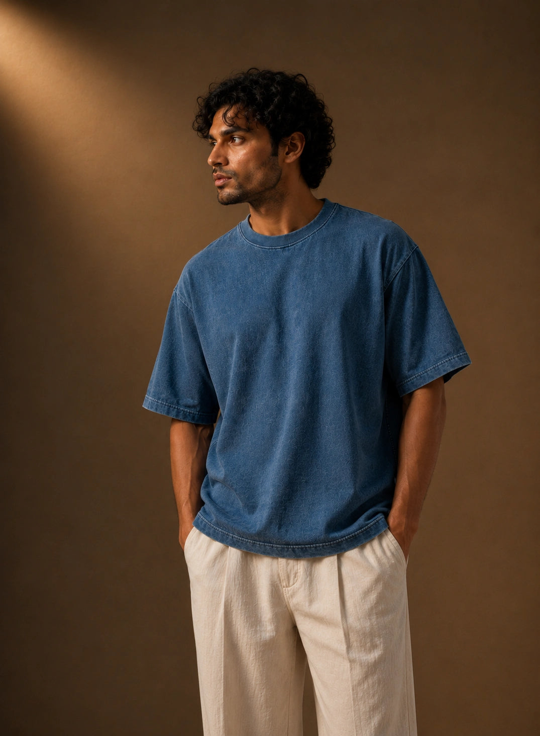 Denim washed Boxy Fit Oversized Unisex Tee