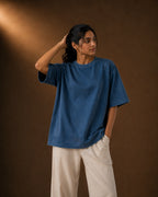 Denim washed Boxy Fit Oversized Unisex Tee