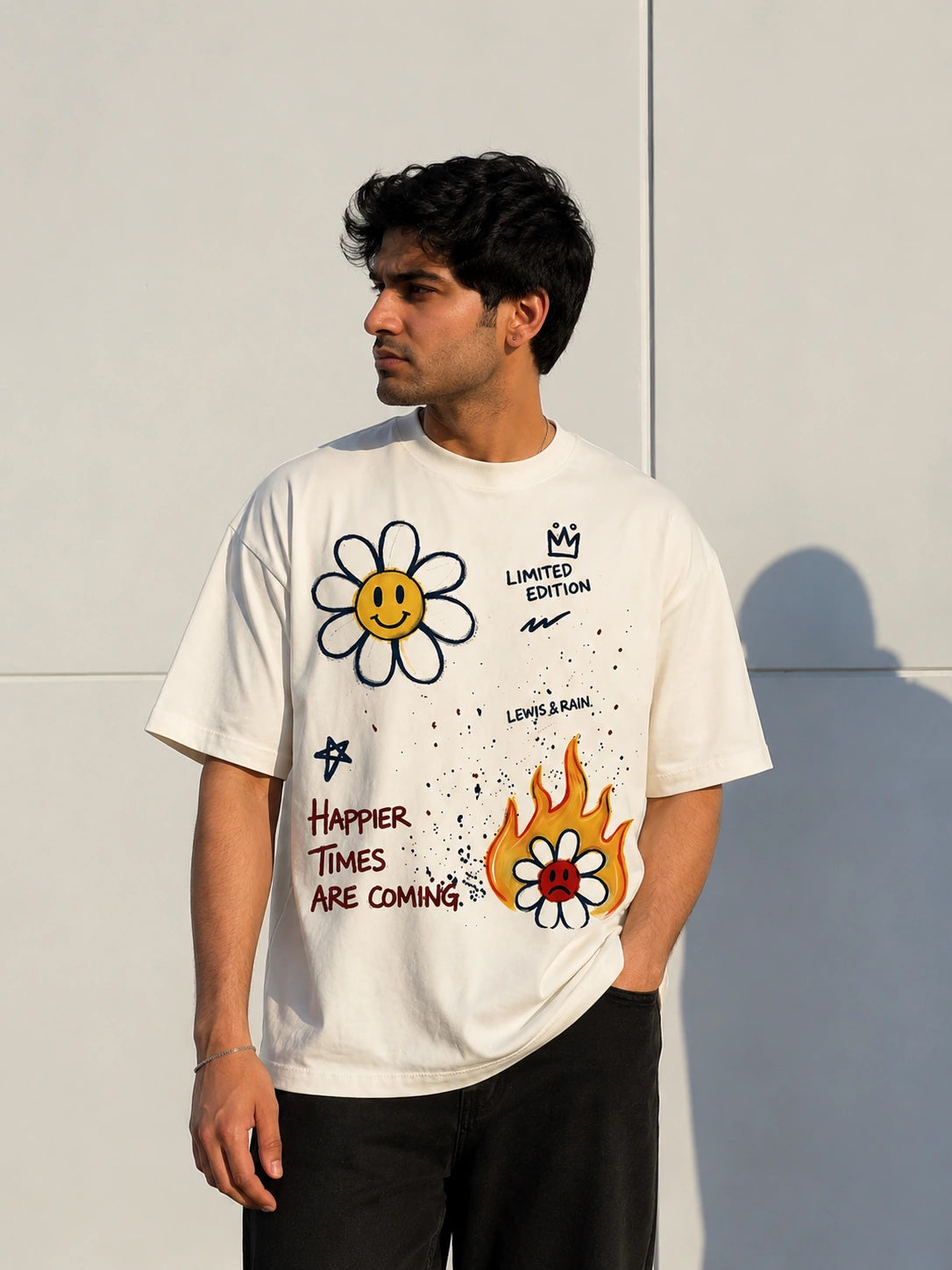 Happier Times Unisex Oversized Tee