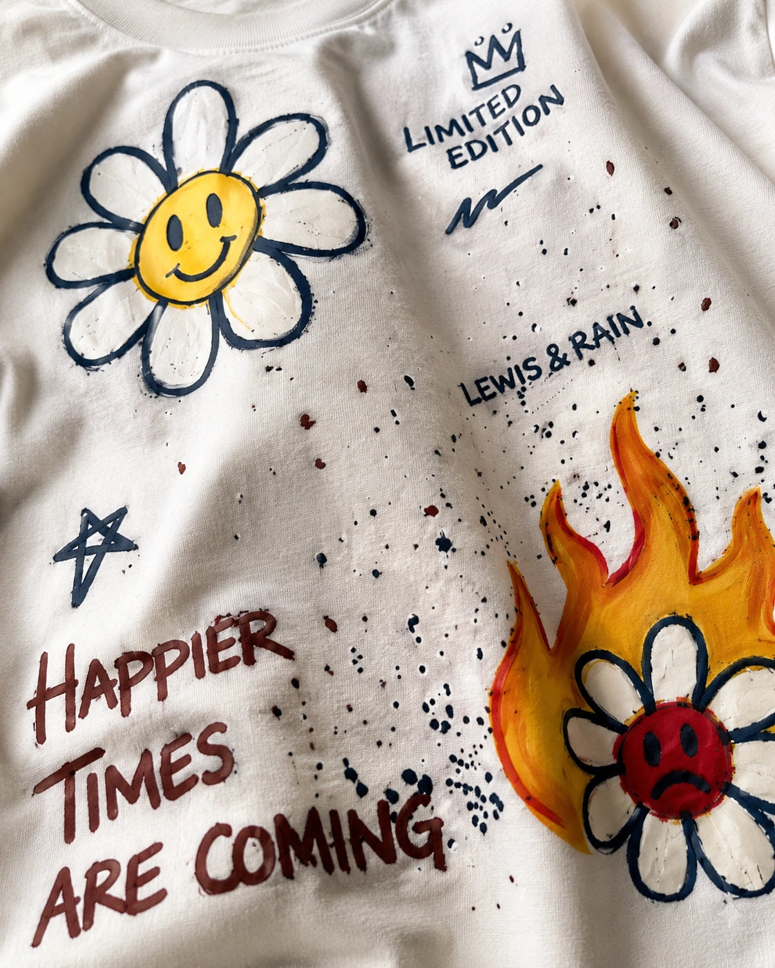 Happier Times Unisex Oversized Tee