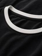 White Black Unisex Ringer Tee