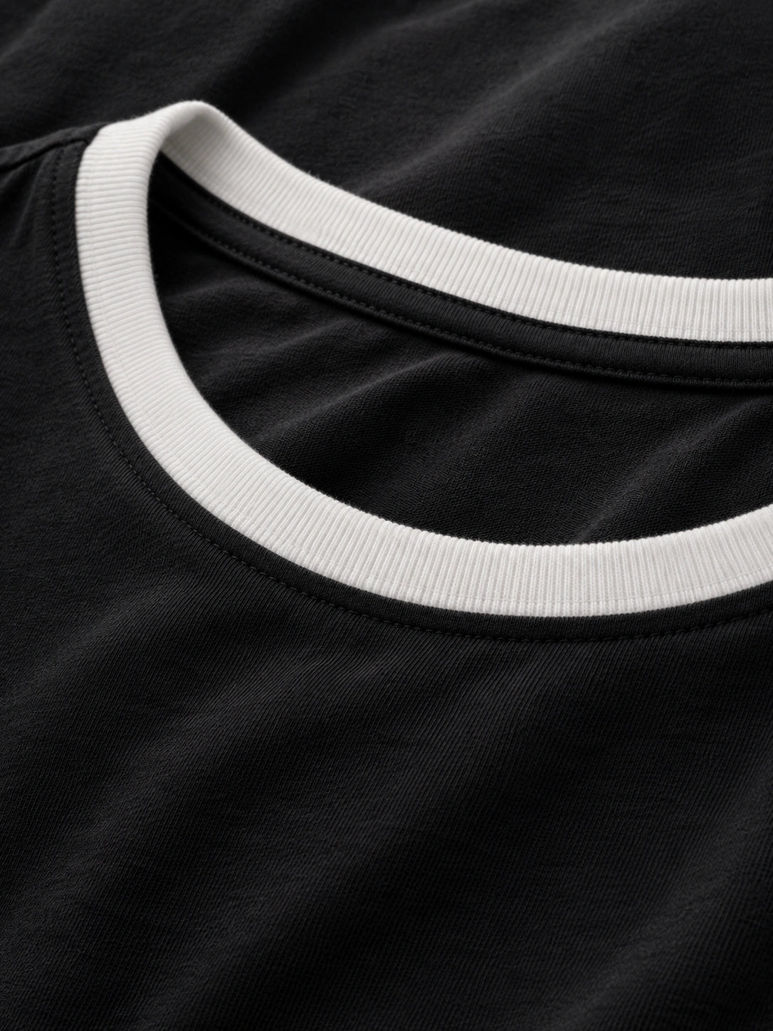 White Black Unisex Ringer Tee