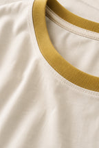 Mustard Yellow Off White Unisex Ringer Tee