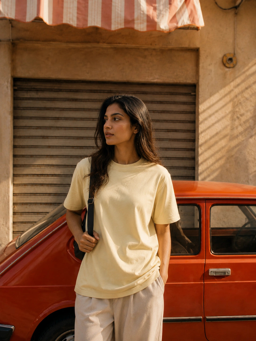 Beige Bare Tee
