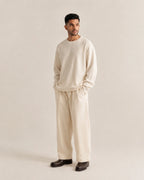 Off White Waffle Knit Oversized