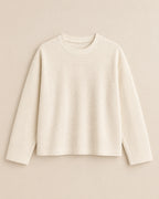 Off White Waffle Knit Oversized