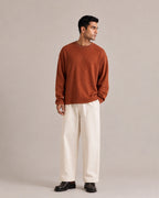 Brown Waffle Knit Oversized