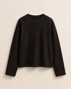 Black Waffle Knit Oversized