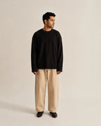 Black Waffle Knit Oversized