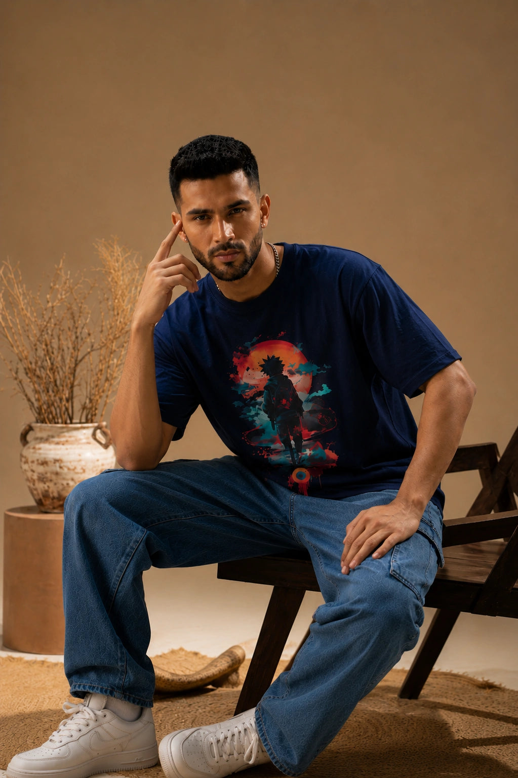 Red Sun Warrior Oversized Tee
