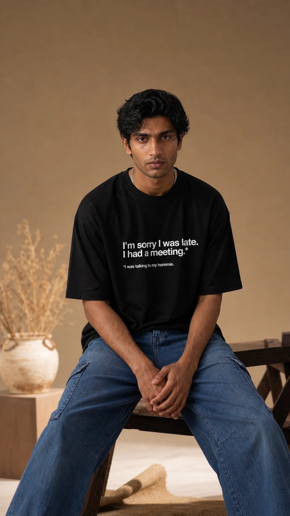 Typography Terry Oversized Tee