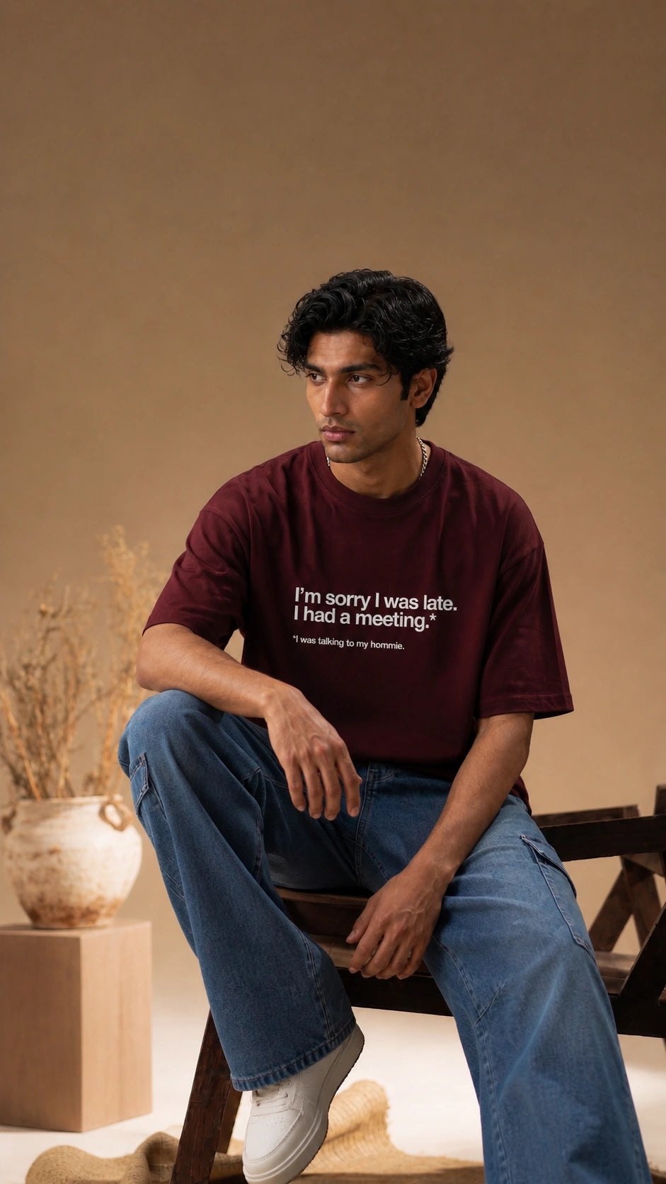 Typography Terry Oversized Tee