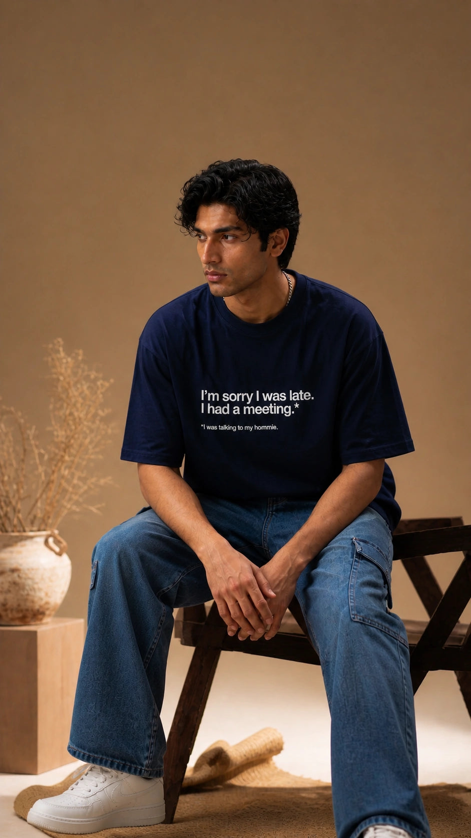 Typography Terry Oversized Tee