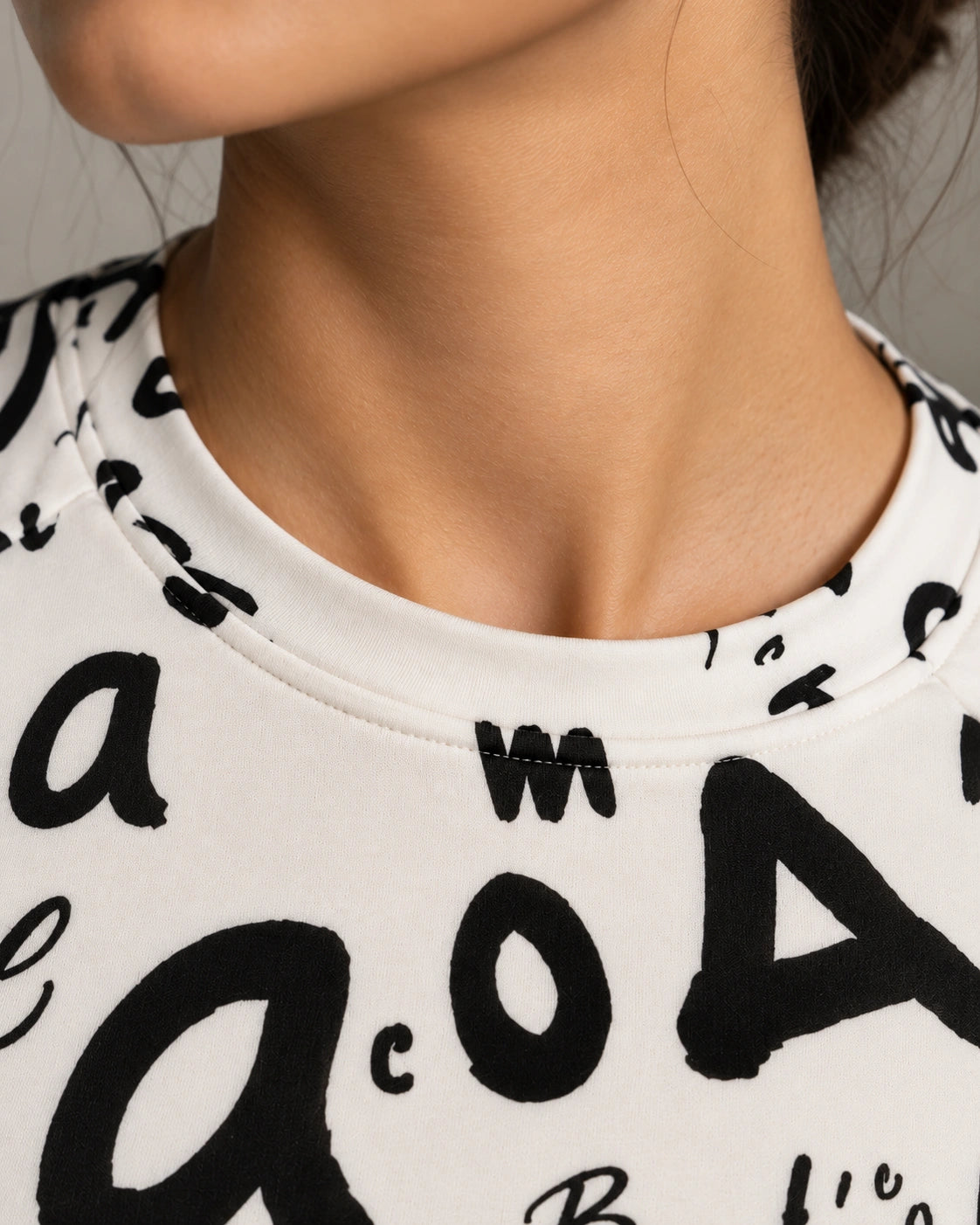 Letters Full Sleeve Crop top