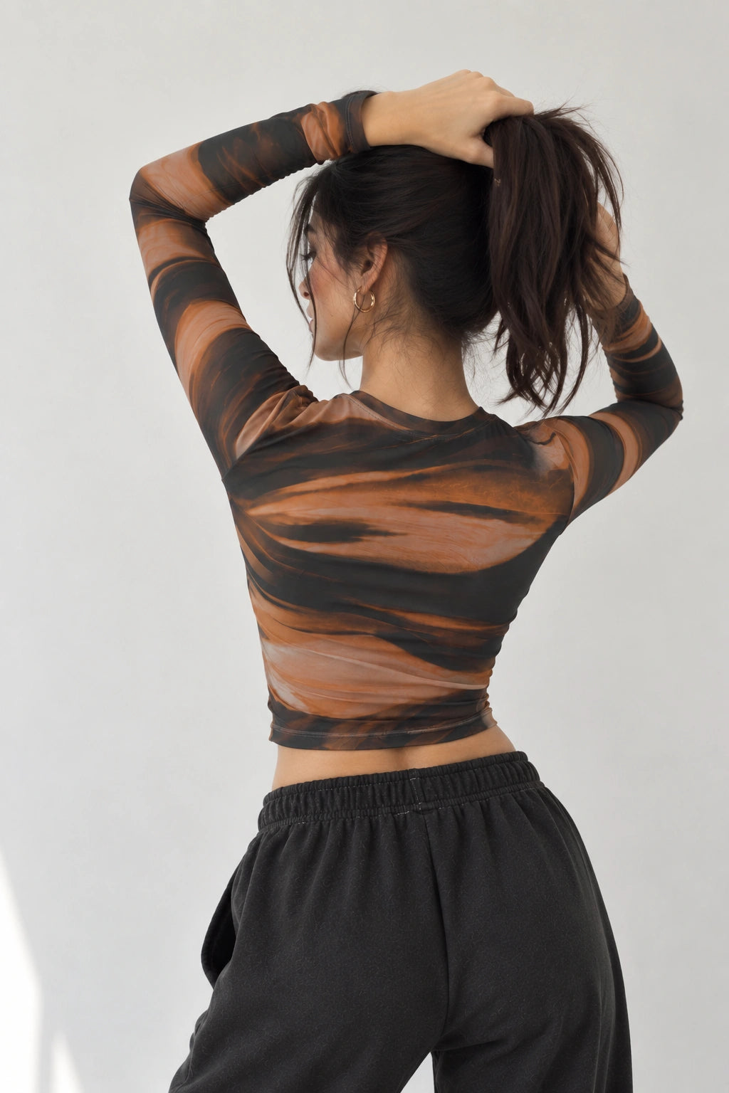 Scrambled Full Sleeve Crop top