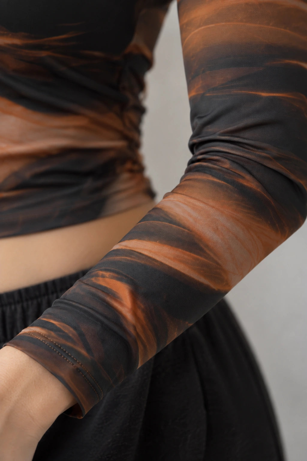 Scrambled Full Sleeve Crop top